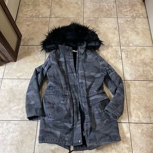 Ricki's camo Faux Fur lined coat